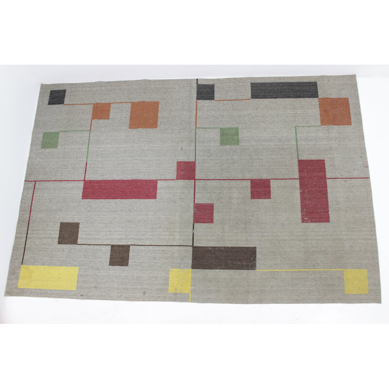 Paire de tapis géométriques Bauhaus - 1940