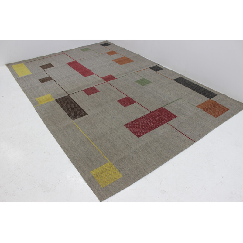 Pair of Bauhaus Geometric Carpets - 1940s