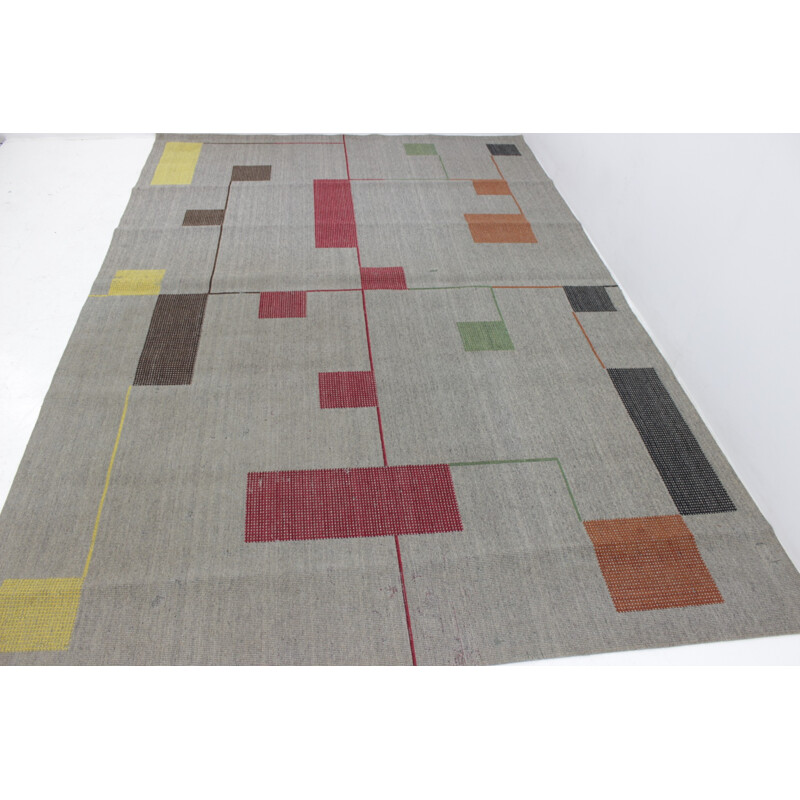 Pair of Bauhaus Geometric Carpets - 1940s
