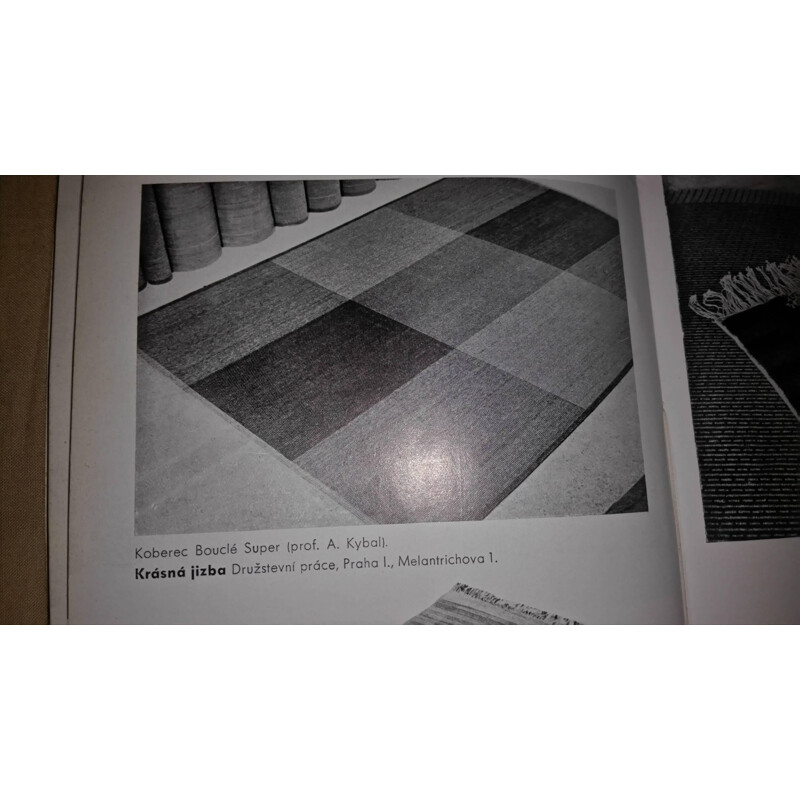 Tapis géométrique moderniste par Antonín Kybal - 1950