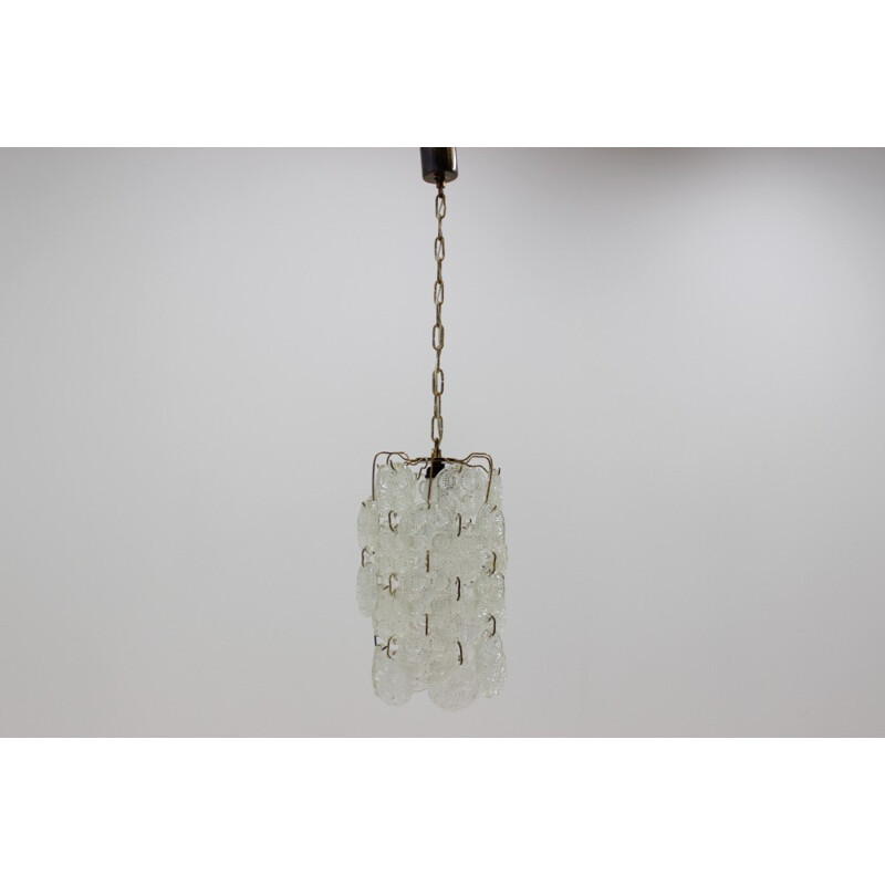Design glass chandelier - 1970s