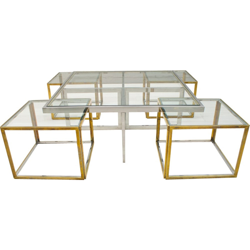 Vintage Table & Nesting Set by Maison Charles - 1960s