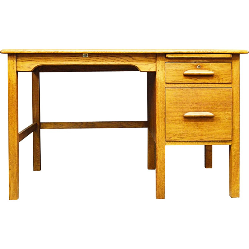 Bureau vintage en chêne massif - 1960