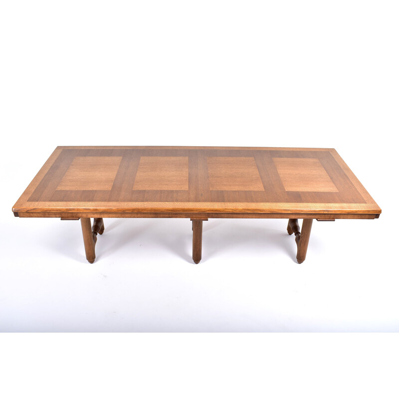 Oak table by Guillerme and Chambron table for "Your house" - 1970s