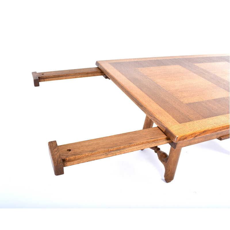 Oak table by Guillerme and Chambron table for "Your house" - 1970s
