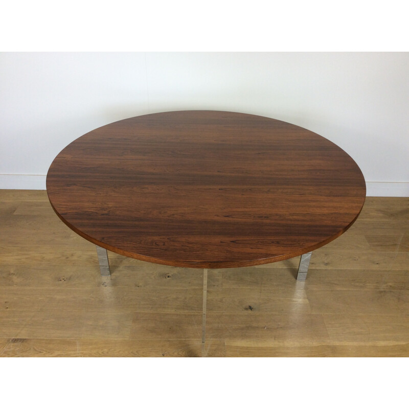 Table à repas vintage en palissandre et chrome par Richard Young pour Merrow Associates - 1970