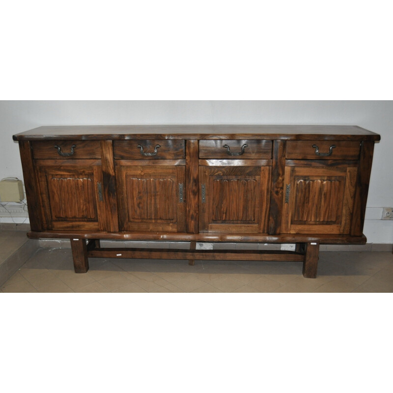 Mid century brutalist Sideboard in wood 