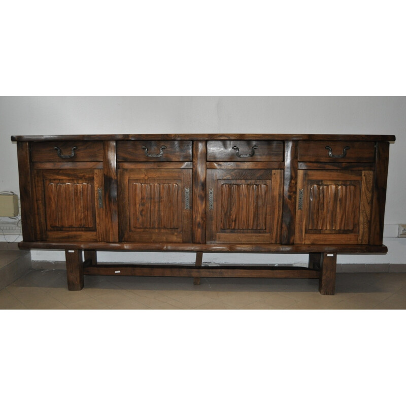 Mid century brutalist Sideboard in wood 