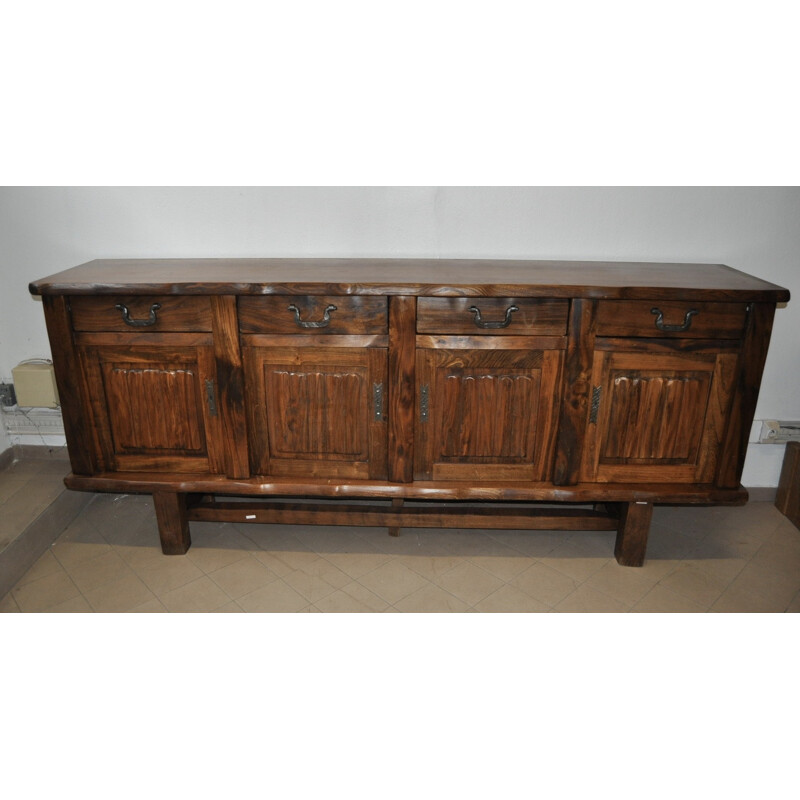 Mid century brutalist Sideboard in wood 