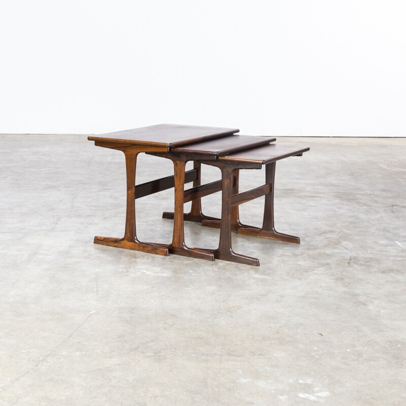 Set of palisander nesting tables by Kai Kristiansen for Vildbjerg Møbelfabrik - 1960s