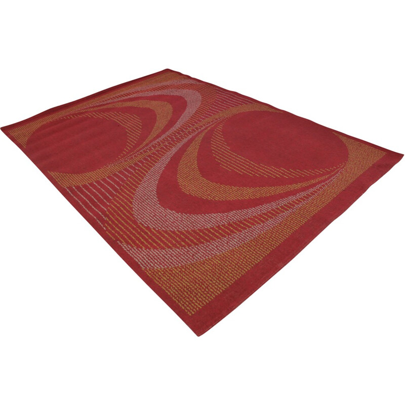 Mid-century geometric carpet - 1950s