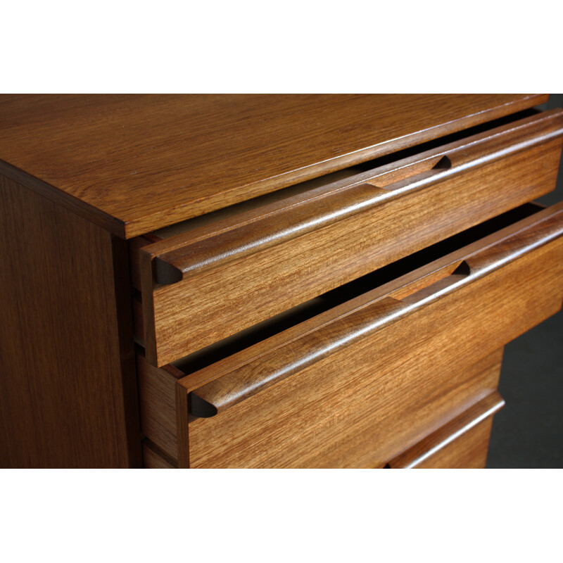 Vintage british chest of 6 drawers - 1960s