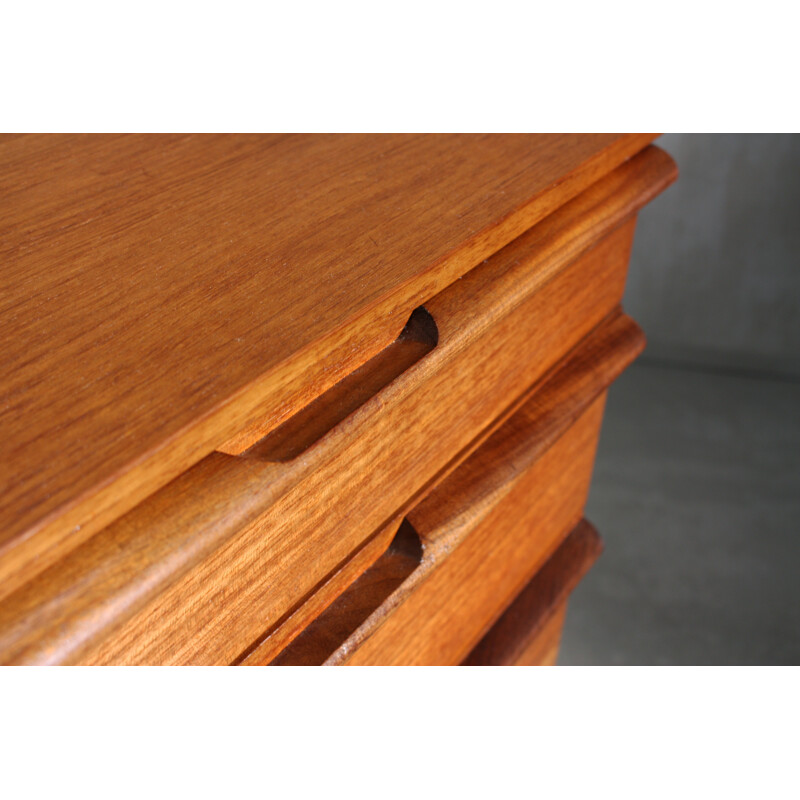 Vintage british chest of 6 drawers - 1960s