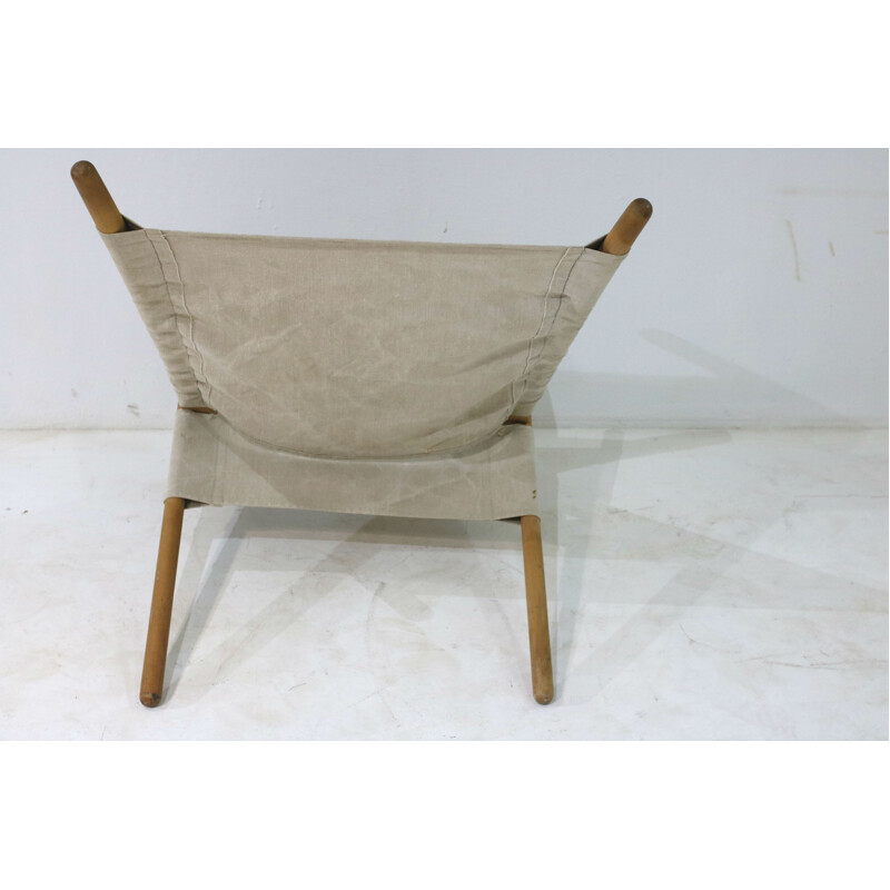 Vintage Beech Lounge Chair by Ole Gjerlov-Knudsen - 1960s