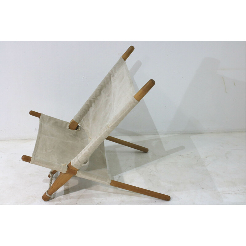 Vintage Beech Lounge Chair by Ole Gjerlov-Knudsen - 1960s