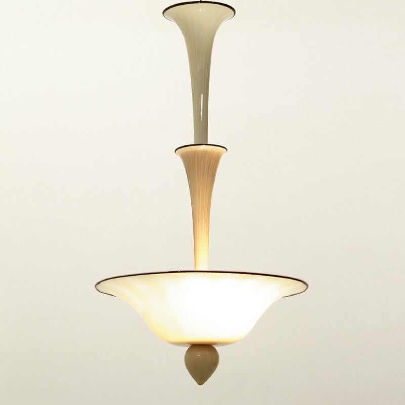 Murano glass chandelier by Napoleone Martinuzzi for Venini - 1930s