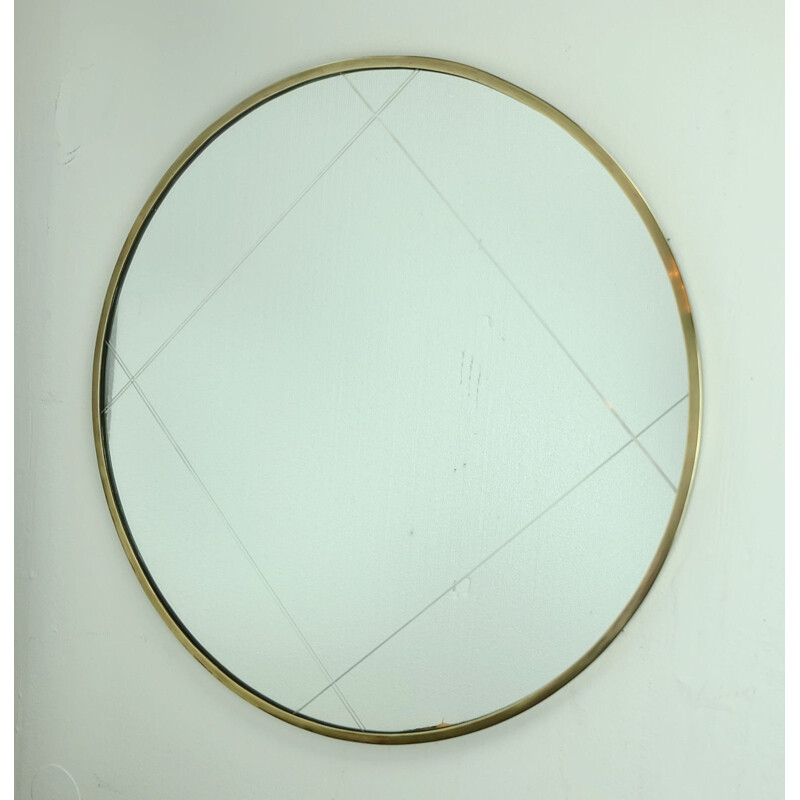 Vintage brass Wall Mirror - 1960s