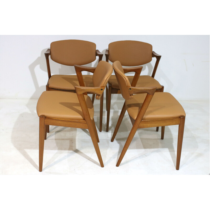 Set of 4 Sidechairs by Kai Kristiansen - 1950s