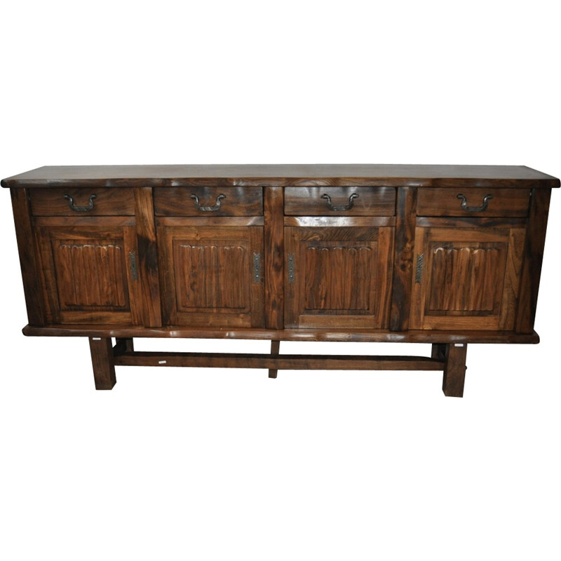 Mid century brutalist Sideboard in wood 