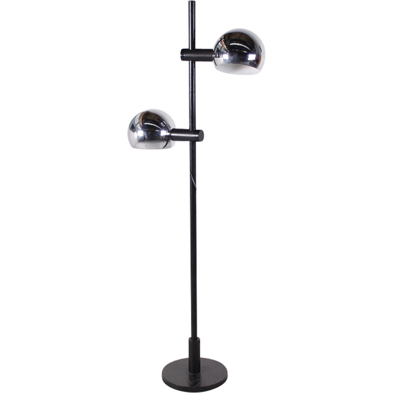 Black space age floor lamp by Temde Leuchten - 1960s