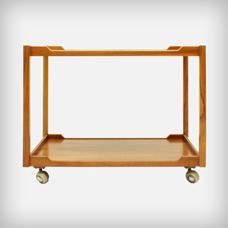 German Walnut Serving Trolley by Wilhelm Renz - 1960s