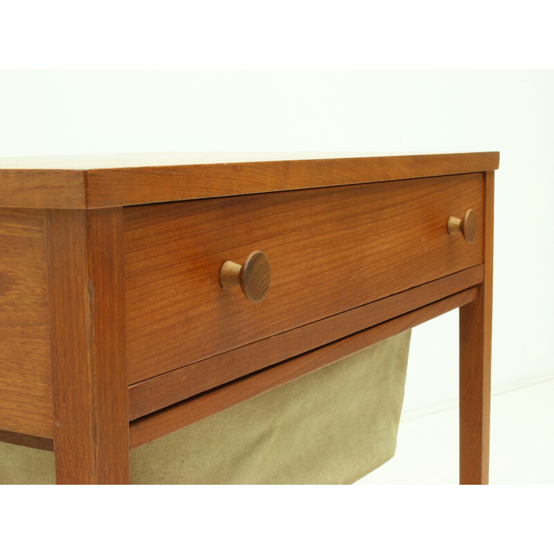 Danish Small Teak Sewing Table -1960s