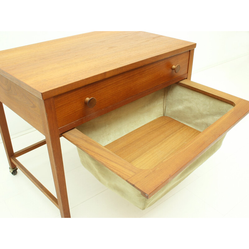 Danish Small Teak Sewing Table -1960s