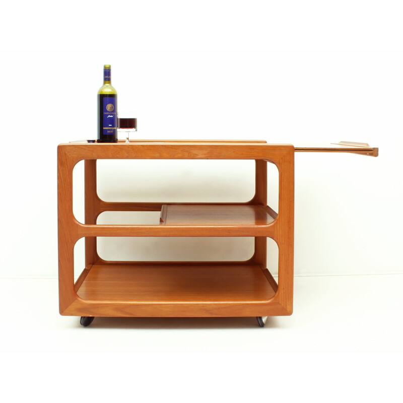 Danish Extendible Teak Serving Trolley from Sika Møbler - 1960s