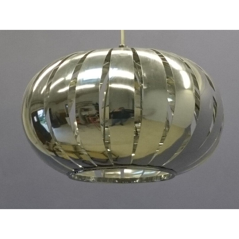 Aluminum hanging lamp by Henri Mathieu - 1960