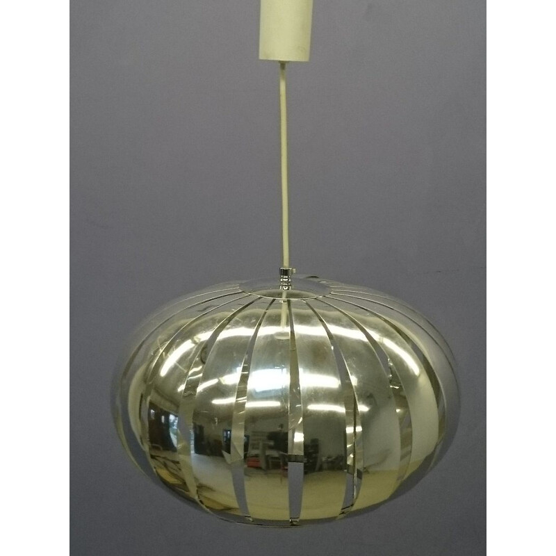 Aluminum hanging lamp by Henri Mathieu - 1960