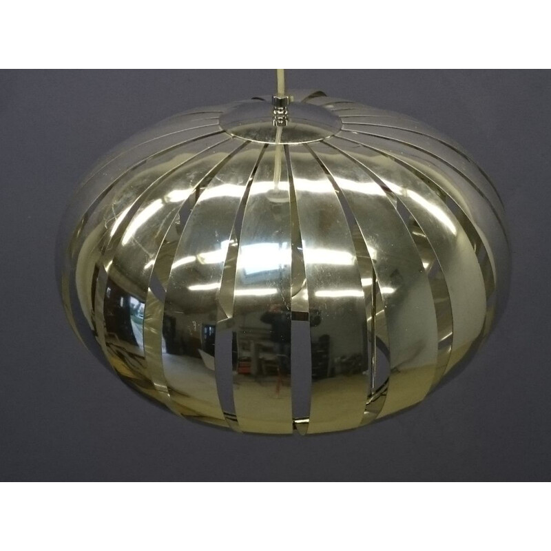 Aluminum hanging lamp by Henri Mathieu - 1960