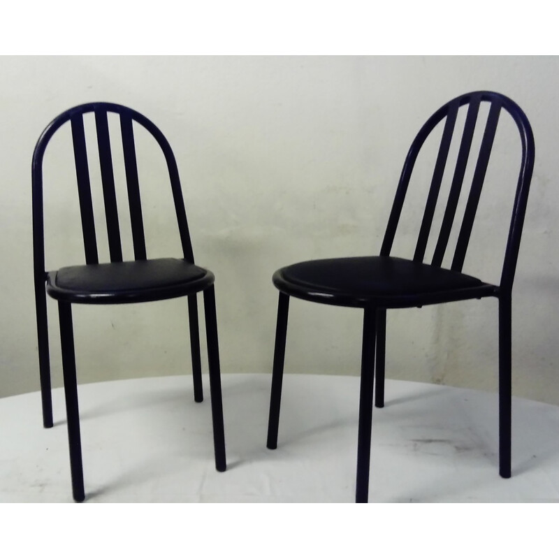 Set of 4 metal chairs by Robert Mallet-Stevens - 1980s