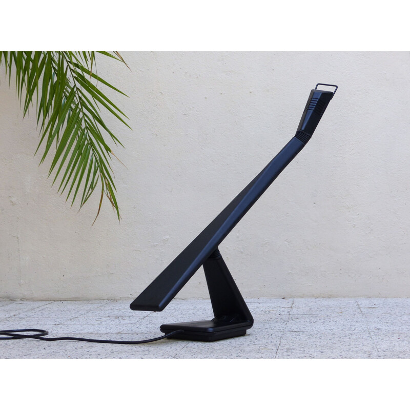 Desk lamp in black plastic - 1980s