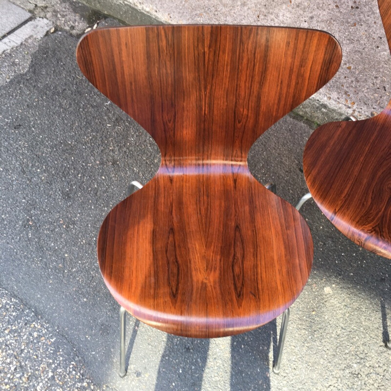 4 Series 7 Rosewood Chairs by Arne Jacobsen - 1960s