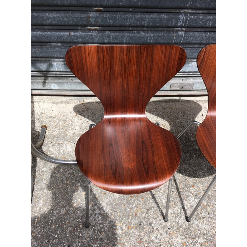 4 Series 7 Rosewood Chairs by Arne Jacobsen - 1960s