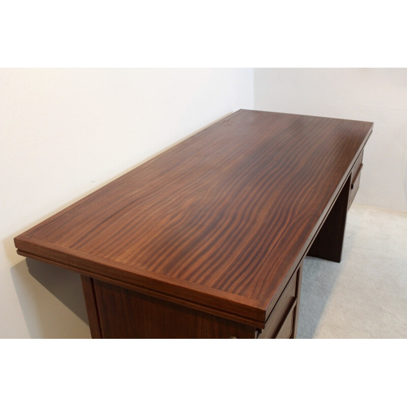 Vintage Dutch Rosewood Executive Desk - 1960s