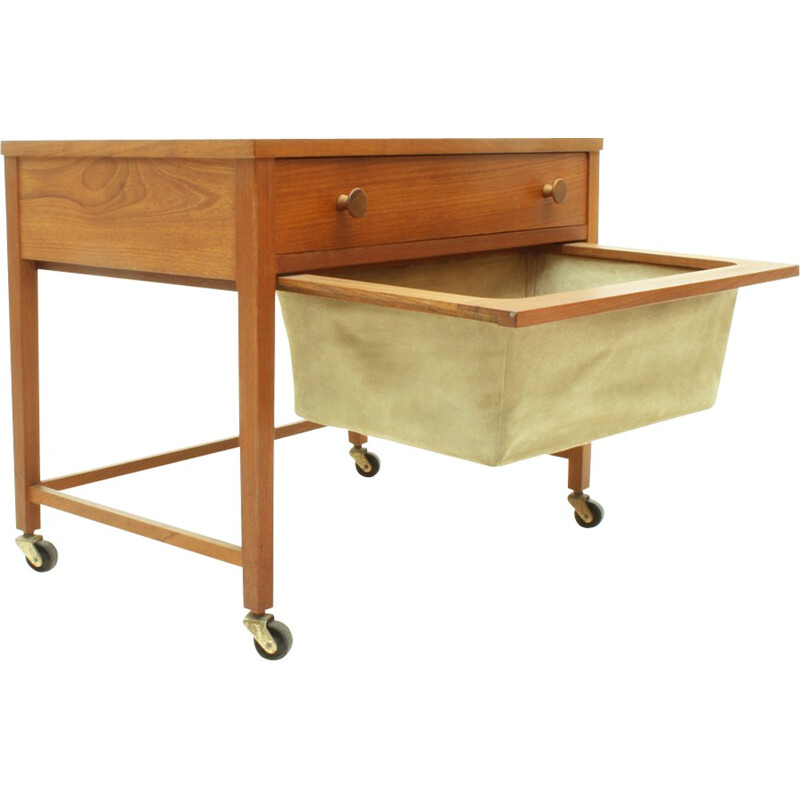 Danish Small Teak Sewing Table -1960s