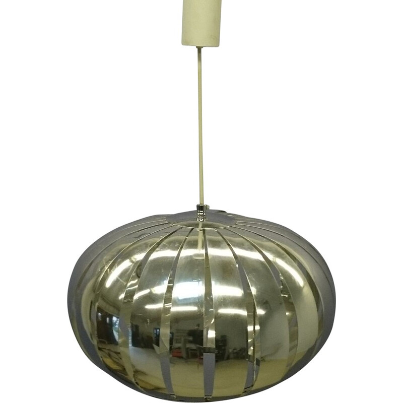 Aluminum hanging lamp by Henri Mathieu - 1960