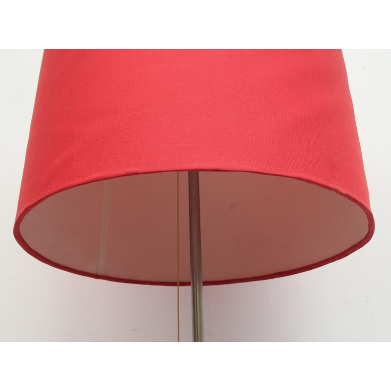 Red floorlamp in chromed metal - 1960s