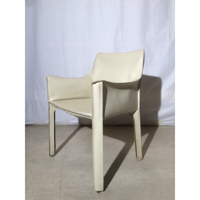 4 fauteuils Mario Bellini Cab 414 Blanc pour Cassina - 1970