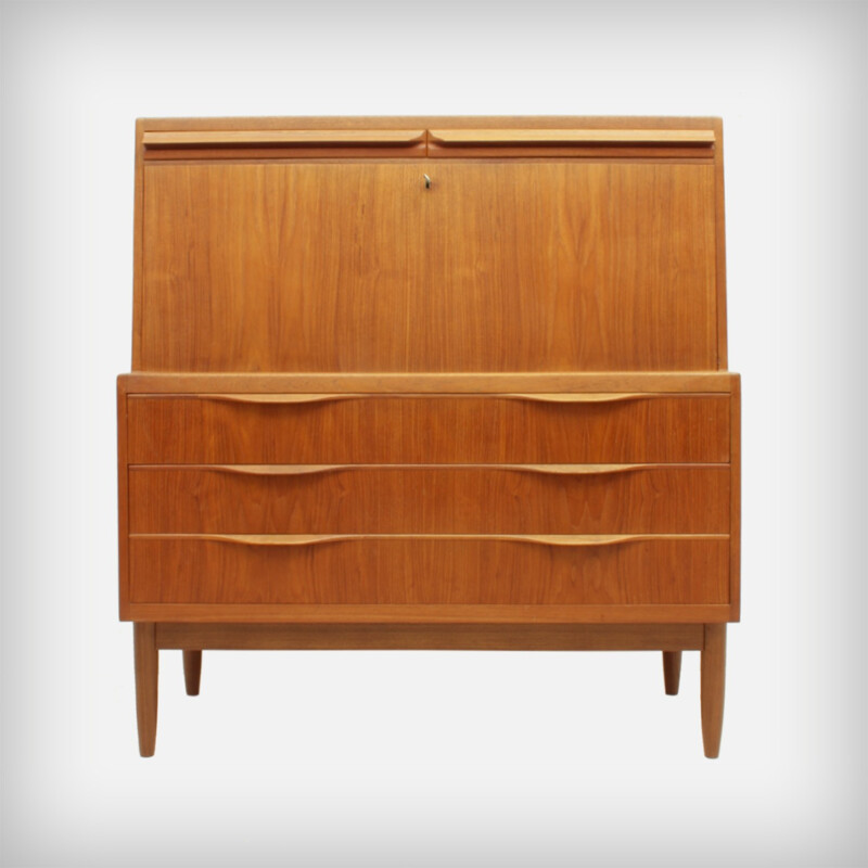 Danish Teak Secretary by ERLING TORVITS for Klim Møbelfabrik - 1960s