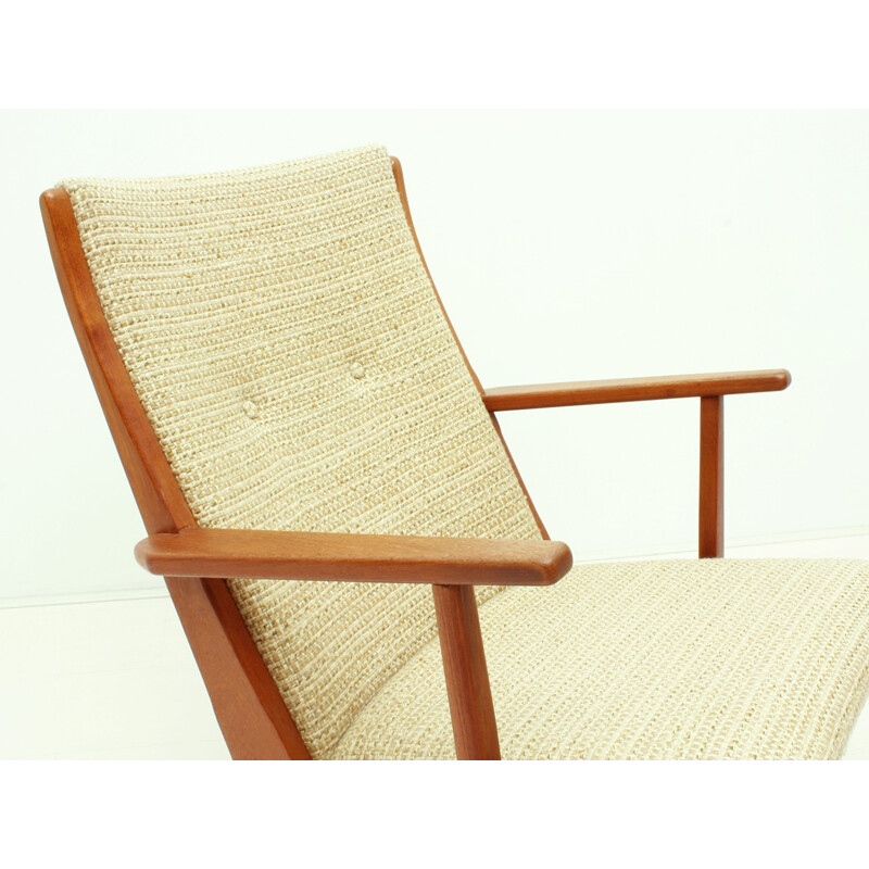 Danish Solid Teak Model 97 Rocking Chair by Søren Georg Jensen for Tønder Møbelværk - 1950s