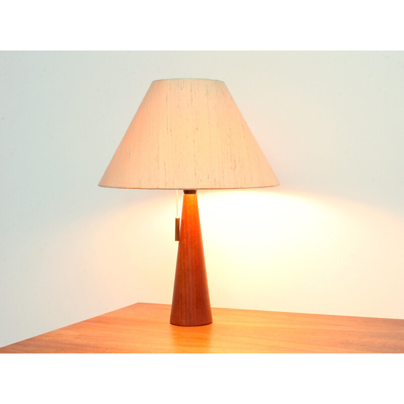 Lampe de bureau vintage scandinave en teck - 1950