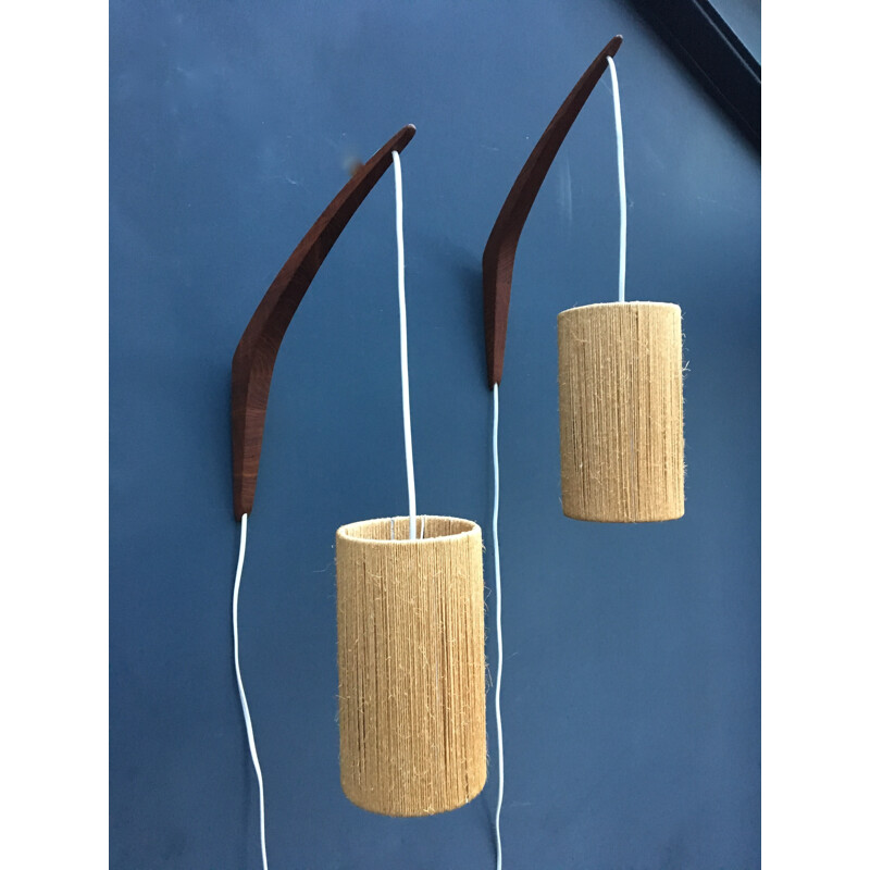 Pair of Scandinavian wall lamp - 1960s