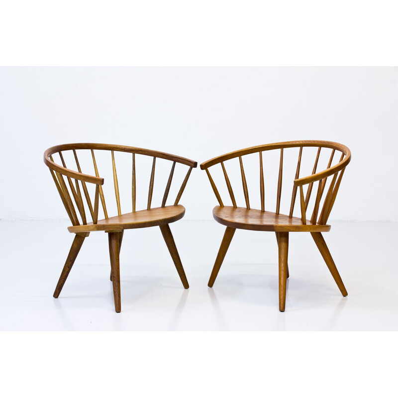 Paire de chaises Arka par Yngve Ekström pour Stolfabriks AB - 1950