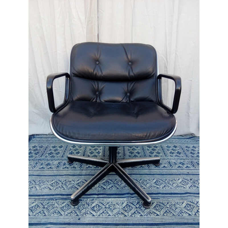 Vintage office chair by Charles Pollock for Knoll - 1970s