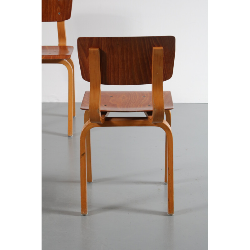 Pair of plywood children chairs - 1950s