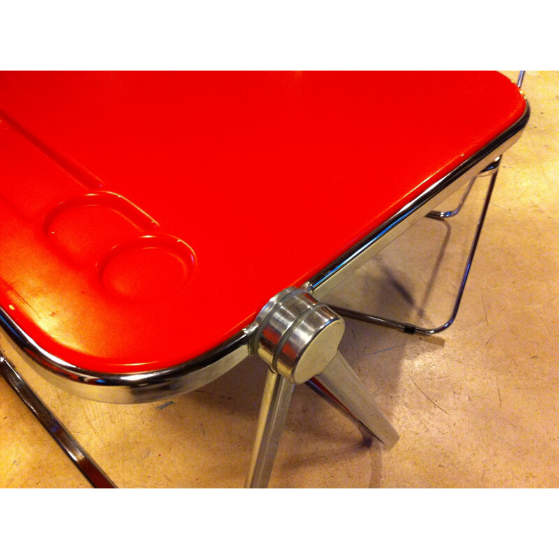 Desk and chair Plia in fiber glass and metal, Giancarlo PIRETTI - 1970s