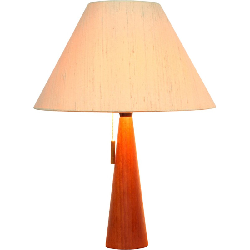 Lampe de bureau vintage scandinave en teck - 1950