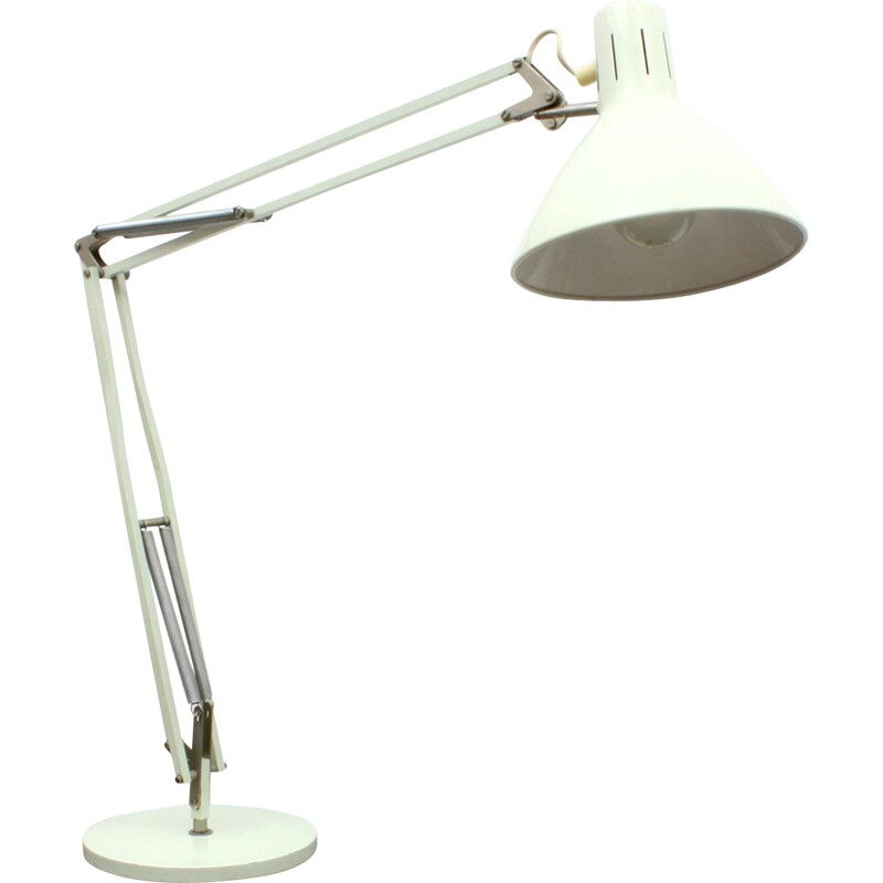 Dutch Grey Metal Desk Lamp Model Terry 2 by H. TH. J. A. BUSQUET for Hala Zeist - 1950s